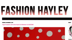 What Fashionhayley.com website looked like in 2018 (6 years ago)