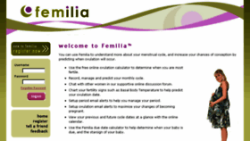 What Femilia.com website looked like in 2018 (5 years ago)