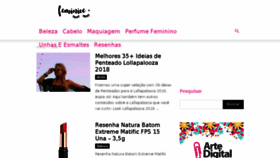What Feminice.com.br website looked like in 2018 (5 years ago)