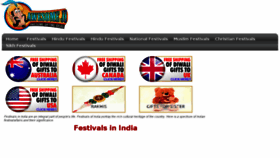 What Festivalsinindia.net website looked like in 2018 (5 years ago)