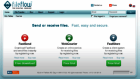 What Fileflow.com website looked like in 2018 (5 years ago)