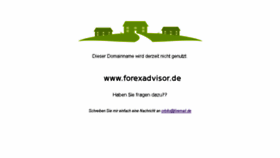 What Forexadvisor.de website looked like in 2018 (5 years ago)