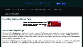 What Freedoglistings.co.uk website looked like in 2018 (5 years ago)