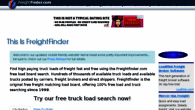 What Freightfinder.com website looked like in 2018 (5 years ago)