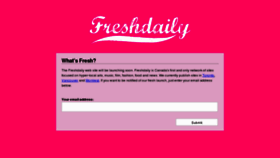 What Freshdaily.ca website looked like in 2018 (5 years ago)
