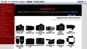 What Fotomiete.ch website looked like in 2018 (5 years ago)