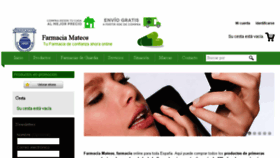 What Farmaciamateos.es website looked like in 2018 (5 years ago)