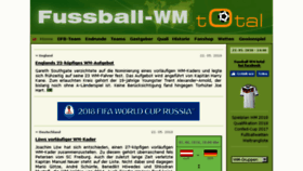 What Fussball-wm-total.de website looked like in 2018 (5 years ago)