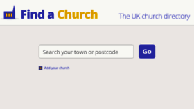 What Findachurch.co.uk website looked like in 2018 (7 years ago)