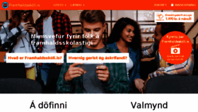What Framhaldsskoli.is website looked like in 2018 (5 years ago)