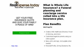 What Finalexpense.today website looked like in 2018 (7 years ago)