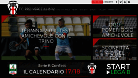 What Fcprovercelli.it website looked like in 2018 (6 years ago)