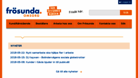 What Frosunda.se website looked like in 2018 (5 years ago)
