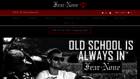 What Fearnonegear.com website looked like in 2018 (5 years ago)