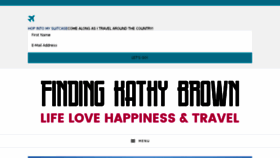 What Findingkathybrown.com website looked like in 2018 (5 years ago)