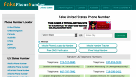 What Fakephonenumber.net website looked like in 2018 (5 years ago)
