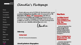 What Flutepage.de website looked like in 2018 (5 years ago)