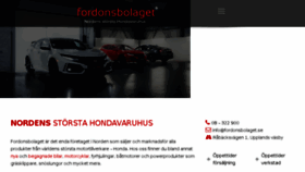 What Fordonsbolaget.se website looked like in 2018 (6 years ago)
