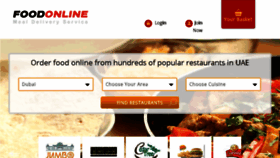 What Foodonline.ae website looked like in 2018 (5 years ago)