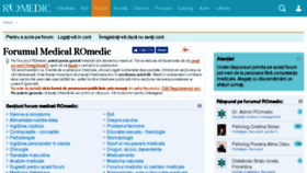 What Forum.romedic.ro website looked like in 2018 (5 years ago)