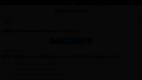 What Folha.com website looked like in 2018 (5 years ago)