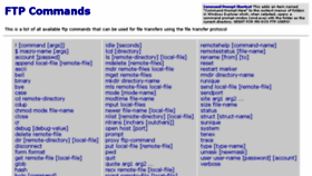 What Ftp-commands.com website looked like in 2018 (7 years ago)