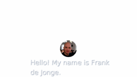 What Frankdejonge.nl website looked like in 2018 (5 years ago)