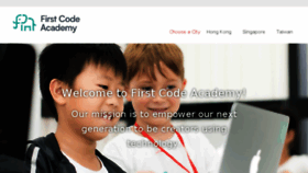 What Firstcodeacademy.com website looked like in 2018 (5 years ago)