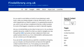 What Findalibrary.org.uk website looked like in 2018 (5 years ago)