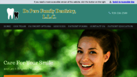 What Familydentistdepere.com website looked like in 2018 (5 years ago)