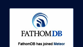 What Fathomdb.com website looked like in 2018 (5 years ago)