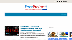 What Fearproject.net website looked like in 2018 (5 years ago)