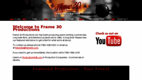 What Frame30.com website looked like in 2018 (5 years ago)