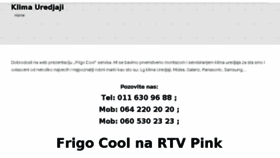 What Frigocool.rs website looked like in 2018 (5 years ago)