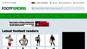 What Footballrenders.com website looked like in 2018 (5 years ago)