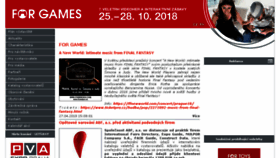 What Forgames.cz website looked like in 2018 (5 years ago)