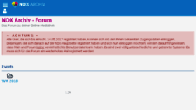 What Forum.nox.tv website looked like in 2018 (6 years ago)