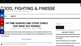 What Foodfightingandfinesse.com website looked like in 2018 (5 years ago)
