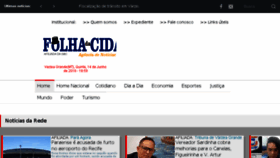 What Folhadacidademt.com.br website looked like in 2018 (5 years ago)