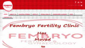 What Fembryo.co.za website looked like in 2018 (5 years ago)