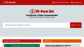 What Fb-down.net website looked like in 2018 (5 years ago)