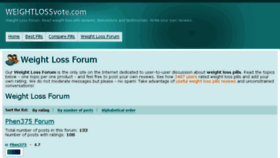 What Forum.weightlossvote.com website looked like in 2018 (5 years ago)