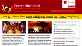 What Feestartikelen.nl website looked like in 2018 (8 years ago)