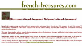 What French-treasures.com website looked like in 2018 (5 years ago)