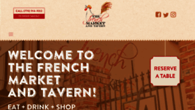 What Frenchmarkettavern.com website looked like in 2018 (5 years ago)