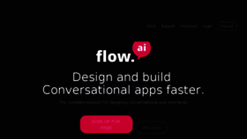 What Flow.ai website looked like in 2018 (5 years ago)