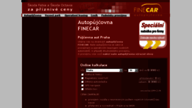 What Finecar.cz website looked like in 2018 (5 years ago)