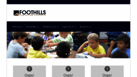 What Foothillsschool.net website looked like in 2018 (5 years ago)