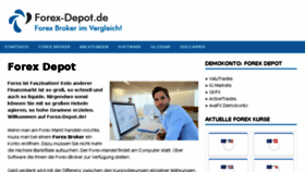 What Forex-depot.de website looked like in 2018 (5 years ago)