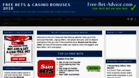 What Free-bet-advice.com website looked like in 2018 (5 years ago)